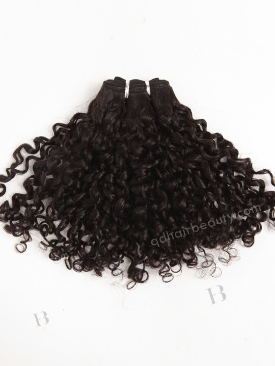 In Stock Brazilian Virgin Hair 14" Coarse Curly Natural Color Machine Weft SM-4134